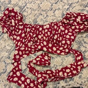Cropped Flowered Top